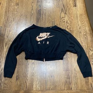Nike Air Cropped Sweatshirt Rose Gold Size S